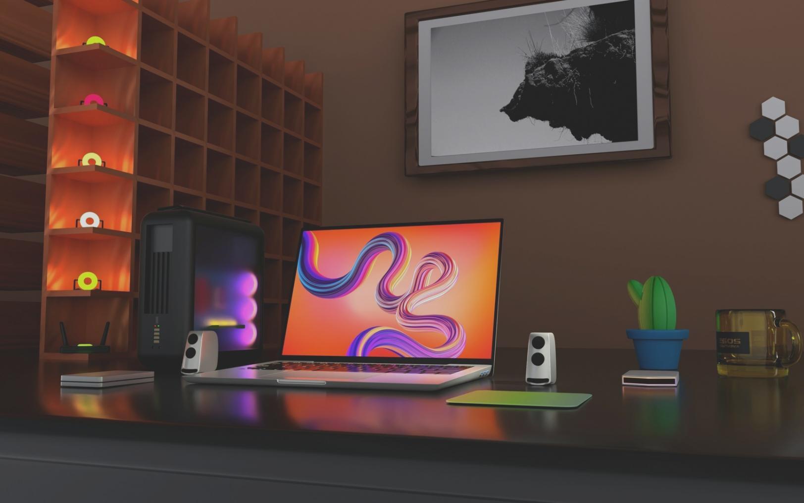 Studente che lavora su modellazione 3D di personaggio con software professionale